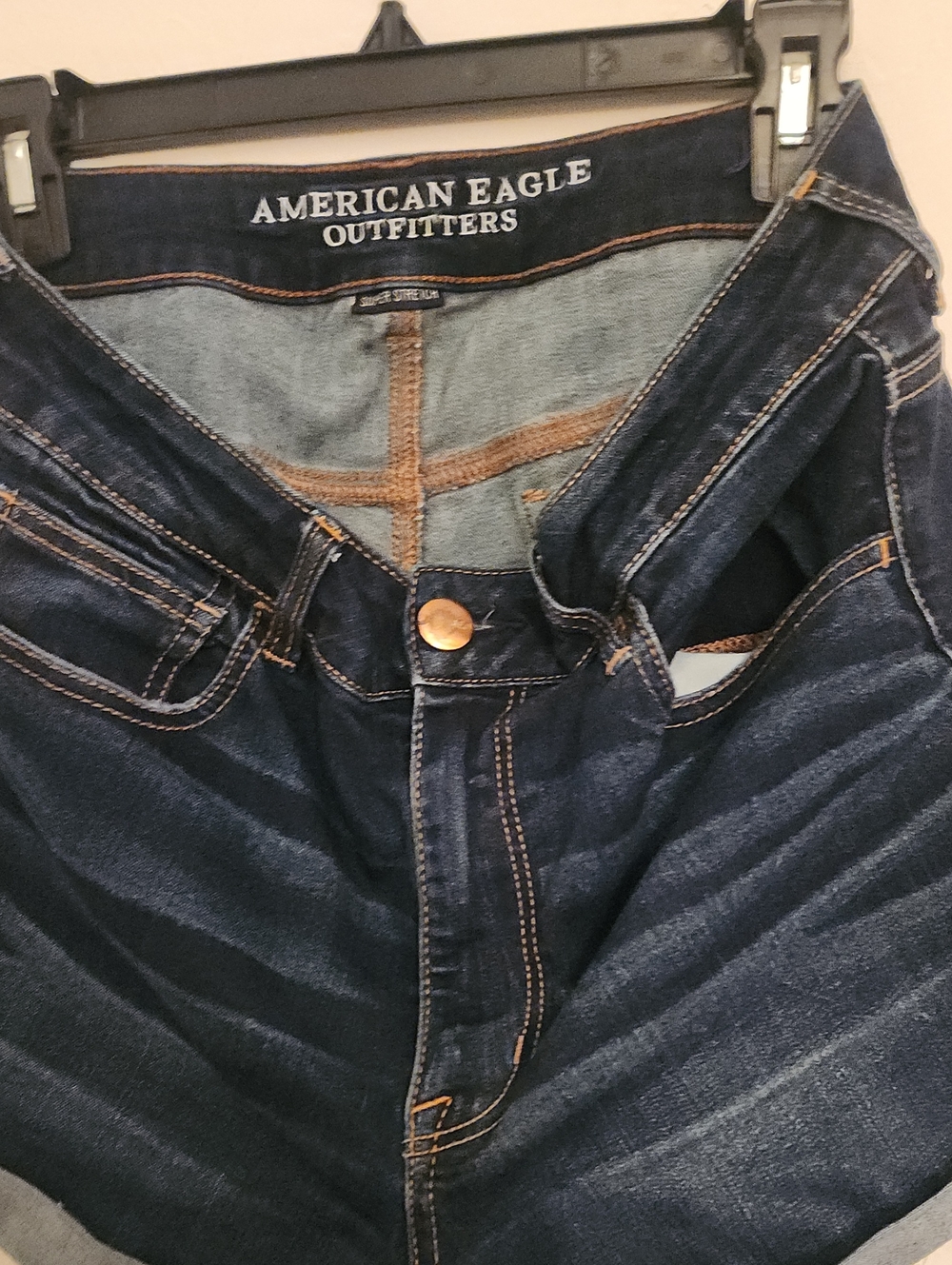 American Eagle Outfitters Woman Dark Indigo Slim Straight Jeans